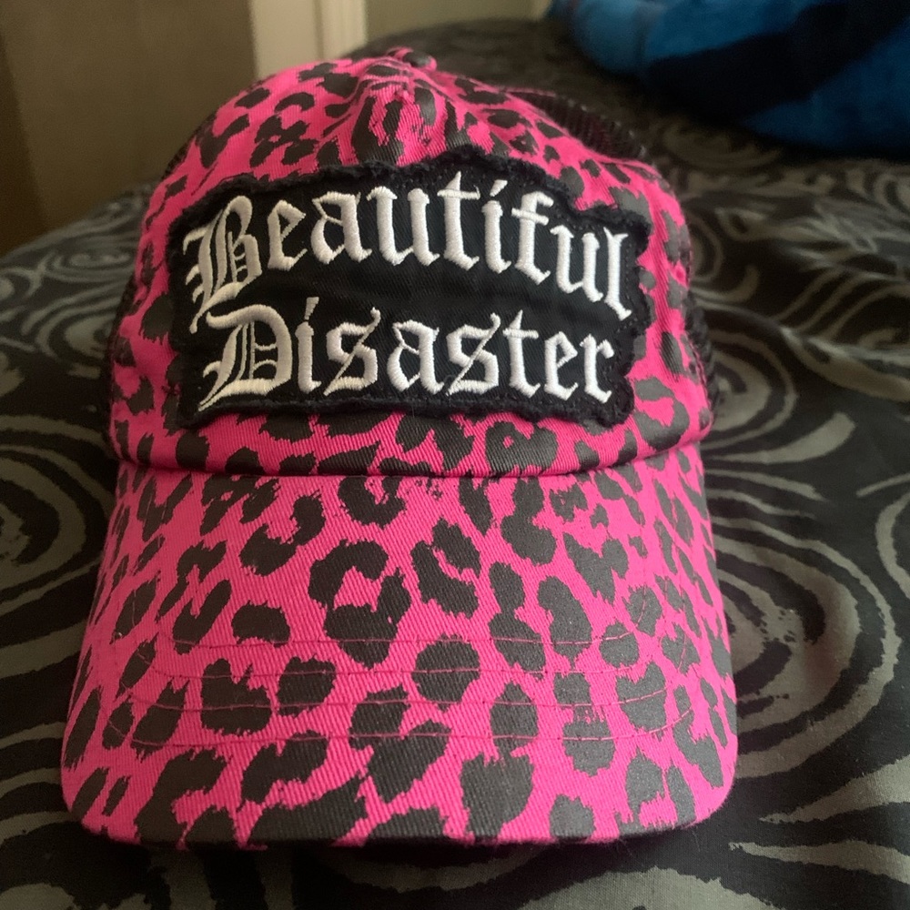 Beautiful disaster trucker hat